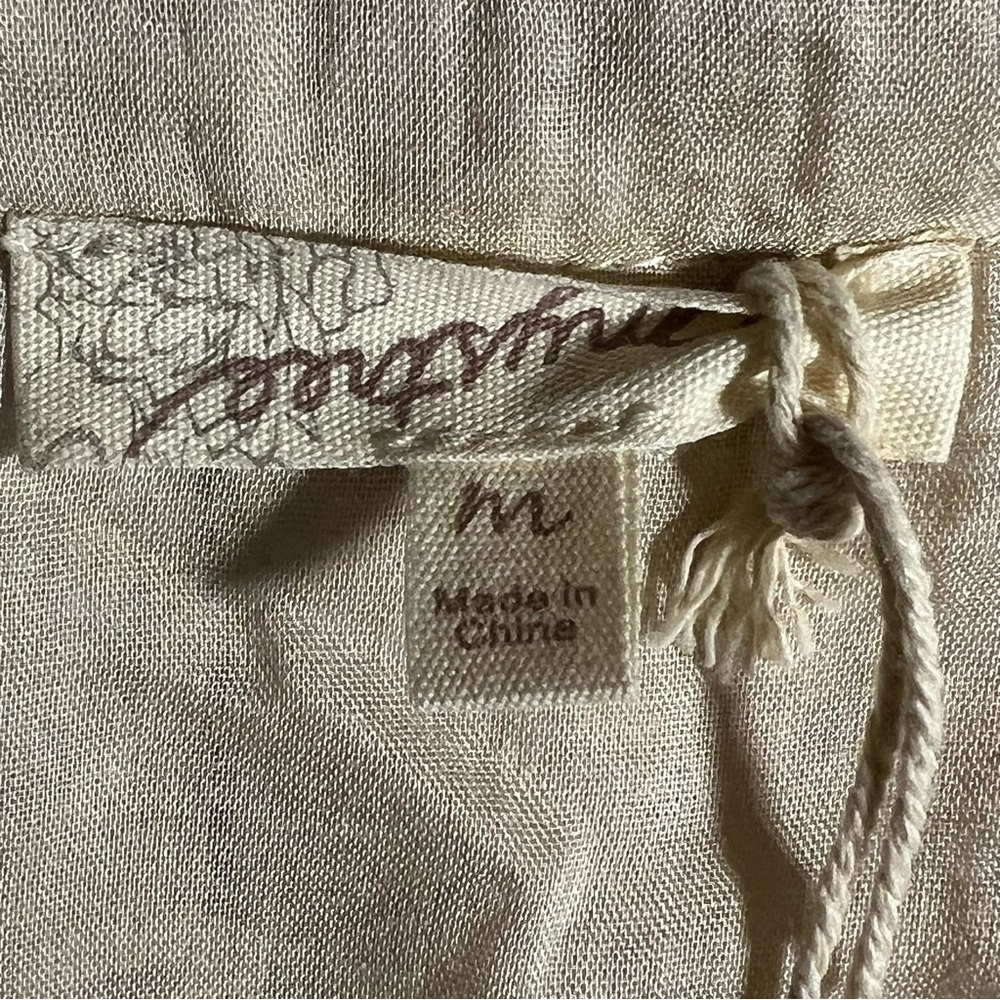 Mystree | Coquette Cottage Core Babydoll Lace Midi Dress In Cream | M - Picture 13 of 16